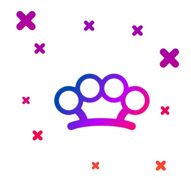 Renkli Brass eklem simgesi beyaz arkaplanda izole edildi. Kademeli rastgele dinamik şekiller. Vektör İllüstrasyonu