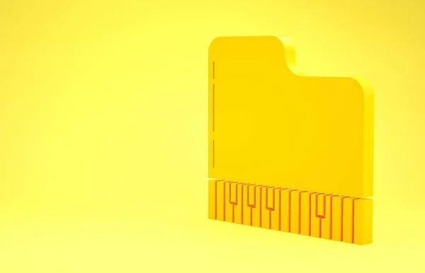 Žlutá ikona klavíru izolované na žlutém pozadí. Hudební nástroj. Minimalismus. 3D ilustrace 3D vykreslení — Stock fotografie
