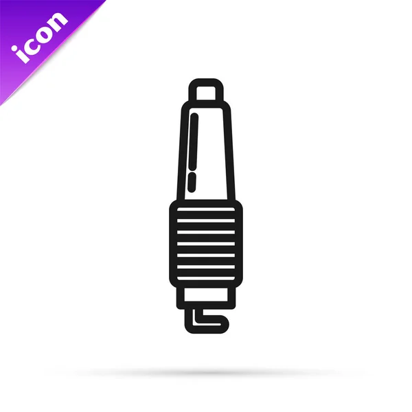 Иконка Свечи Зажигания Автомобиля Выделена Белом Фоне Электрическая Свеча Векторная — стоковый вектор