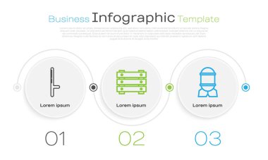 Polis kauçuk çubuğu, askeri mühimmat kutusu ve havacılık bombası yerleştirin. Ticari bilgi şablonu. Vektör