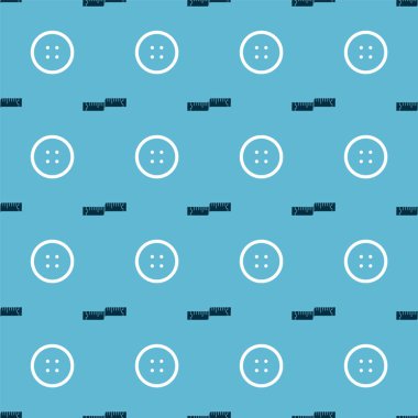 Giysiler için bant ölçüsü ve dikiş düğmesini kusursuz şekilde ayarla. Vektör