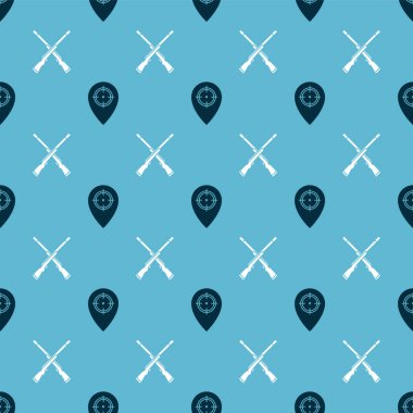 Hunt 'ın yerini ve iki çapraz tüfeği kusursuz bir şekilde ayarlayın. Vektör