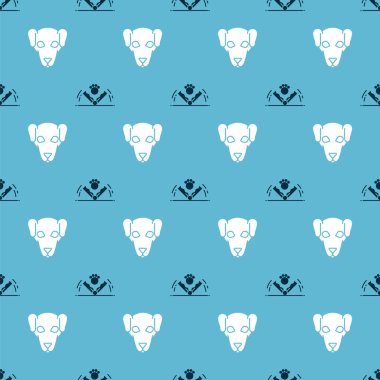 Tuzak avlama ve av köpeğini kusursuz bir düzene sokun. Vektör