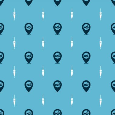 Konum balıkçılığı ve balıkçılığı sorunsuz bir şablona ayarlayın. Vektör