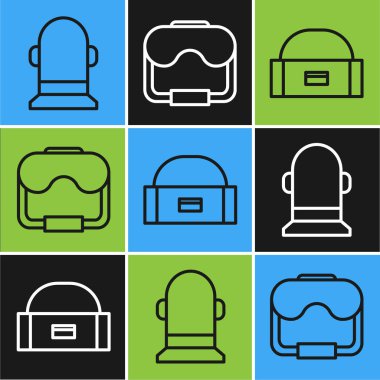 Satır Şamandırası, Kutu veya Kutu Kutusu 'nu sallayan ve Dalış Maskesi simgesi için ayarla. Vektör