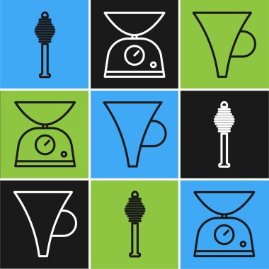 Çizgiyi Bal Çubuğu, Huni veya Filtre ve Ölçek simgesini ayarla. Vektör