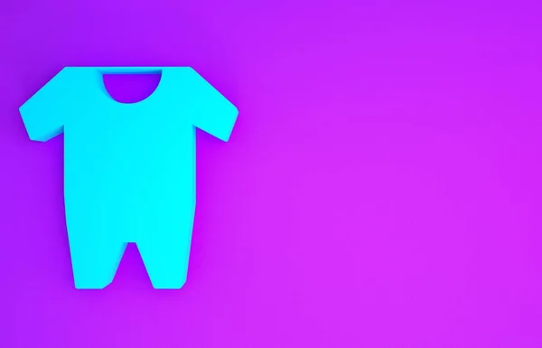 Blue Baby Иконка Одежды Изолированы Фиолетовом Фоне Детская Одежда Малыша — стоковое фото