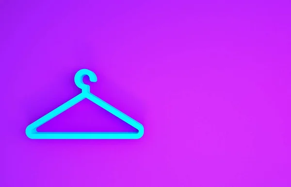 Blauer Kleiderschrank Ikone Isoliert Auf Lila Hintergrund Garderoben Ikone Kleiderservice — Stockfoto