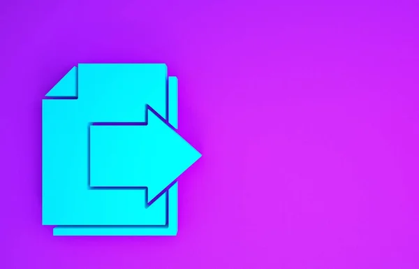 Синій Наступна Піктограма Стрілки Сторінки Ізольовано Фіолетовому Фоні Документувати Файл — стокове фото