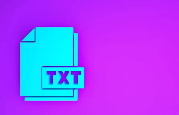 Синий Файл Txt Иконка Кнопки Выделена Фиолетовом Фоне Символ Расширения — стоковое фото