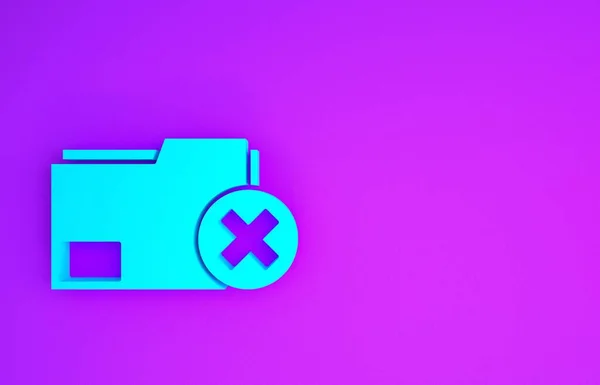 블루델 아이콘은 보라색 배경에 분리되어 폴더나 폴더입니다 컴퓨터 폴더를 닫습니다 — 스톡 사진
