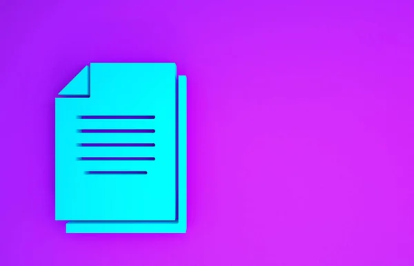 Blaues Dokument Symbol Isoliert Auf Violettem Hintergrund Datei Symbol Checklisten — Stockfoto