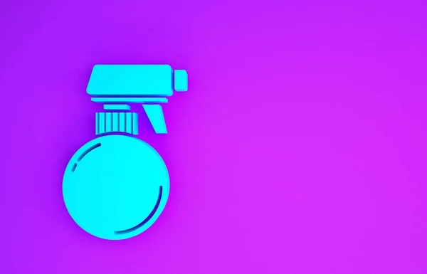 Брызгалка Пистолета Blue Hairdresser Иконой Воды Фиолетовом Фоне Концепция Минимализма — стоковое фото
