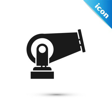 Gri Top simgesi beyaz arkaplanda izole edildi. Vektör İllüstrasyonu