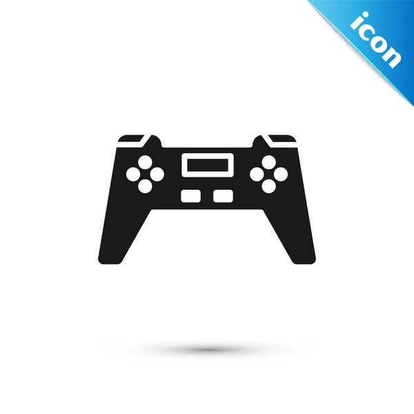 Grey Gamepad Icon Isolated White Background Game Controller Vector Illustration — Stock Vector