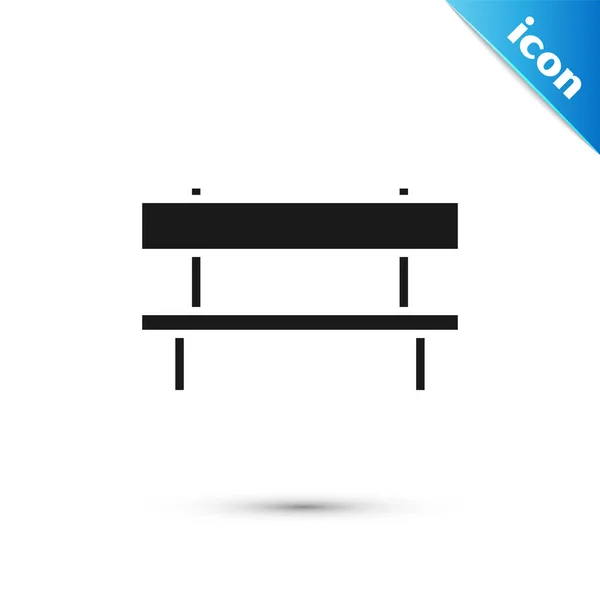 Grey Bench Icon Isolated White Background Vector Illustration — 스톡 벡터