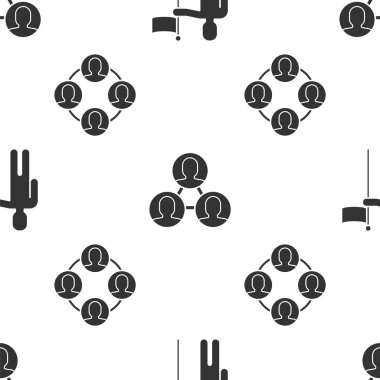 Man 'in bayraklarını tutun, Proje ekibi üssü ve Proje ekibi kusursuz bir kalıba dayanıyor. Vektör