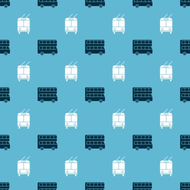 Çift katlı otobüsü ve Trolleybus 'u kusursuz bir şekilde ayarlayın. Vektör