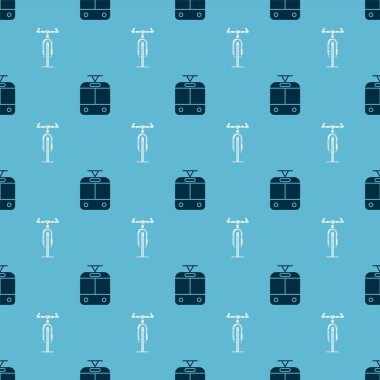 Tramvay, demiryolu ve bisikleti sorunsuz bir kalıba sokun. Vektör