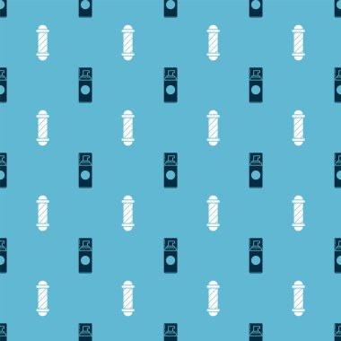 Traş jeli köpüğü ve klasik berber dükkânı direğini pürüzsüz desene ayarlayın. Vektör