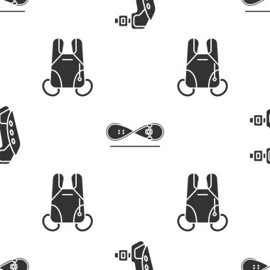 Dizlikleri, kaykay numarasını ve paraşütü kusursuz desene ayarlayın. Vektör