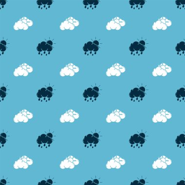 Bulut 'u yağmurlu, güneşli, güneşli ve bulutlu hava koşullarına göre ayarlayın. Vektör