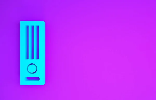 Піктограма Ігрової Консолі Blue Video Ізольована Фіолетовому Фоні Концепція Мінімалізму — стокове фото