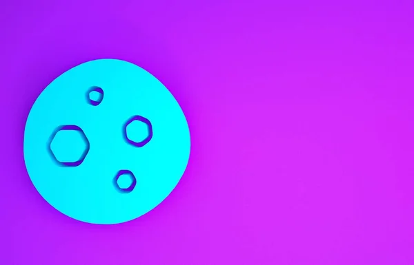 Синє Печиво Або Печиво Шоколадною Іконою Ізольовані Фіолетовому Фоні Концепція — стокове фото