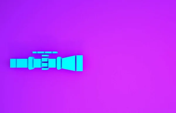 Синий Снайпер Значок Оптического Прицела Изолирован Фиолетовом Фоне Снайперский Прицел — стоковое фото