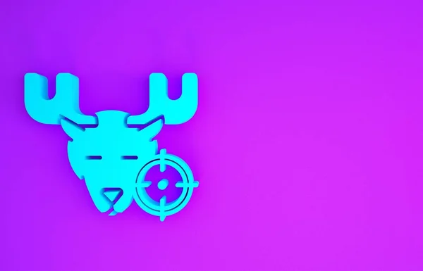 Синяя Охота Болоте Иконой Креста Фиолетовом Фоне Логотип Охотничьего Клуба — стоковое фото