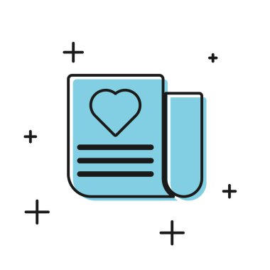 Beyaz arka plan üzerinde izole Valentine kalp simgesi ile Siyah Zarf. Mesaj aşk. Mektup aşk ve romantizm. Vektör İllüstrasyonu