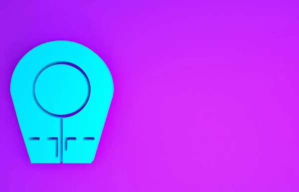 Иконка Голубого Капюшона Фиолетовом Фоне Шляпа Шпион Зимний Плавательный Капюшон — стоковое фото
