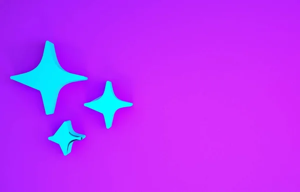 Icono Estrella Azul Cayendo Aislado Sobre Fondo Púrpura Estrella Fugaz —  Fotos de Stock