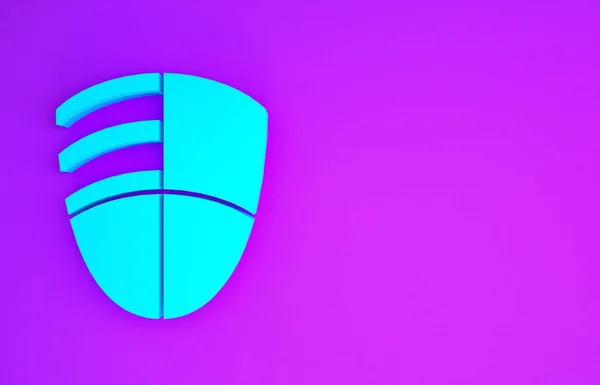 Blue Football Club Logo Template Icon Isolated Purple Background Design — Stock Photo, Image