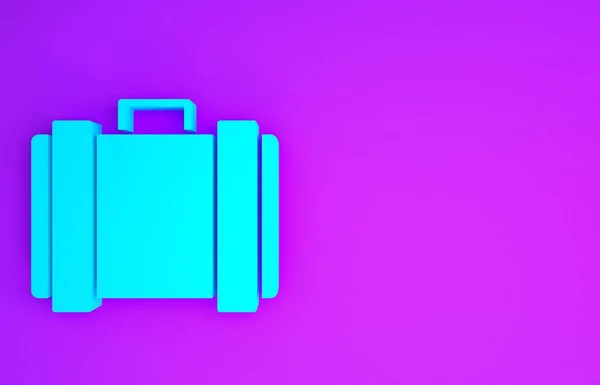 Синий Ящик Патронами Фиолетовом Фоне Концепция Минимализма Рендеринг — стоковое фото