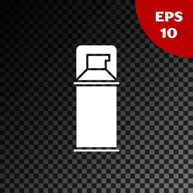 Beyaz Tıraş jeli köpük simgesi şeffaf koyu arka plan üzerinde izole. Tıraş kremi. Vektör İllüstrasyonu