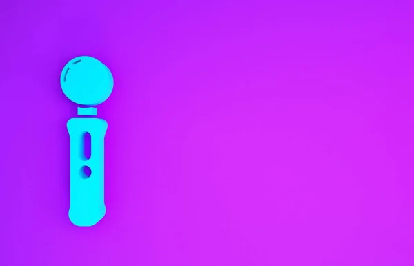 Значок Blue Gamepad Выделен Фиолетовом Фоне Игровой Контроллер Концепция Минимализма — стоковое фото