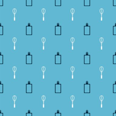 Kesme tahtasını ve mutfak çırpıcısını kusursuz desene ayarlayın. Vektör