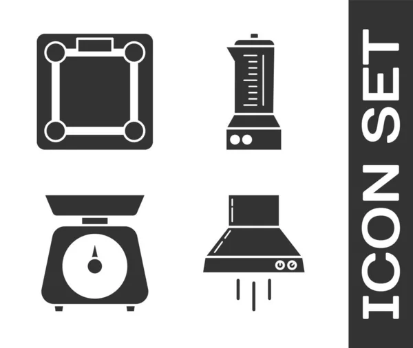 Set Ventilador Extractor Cocina Básculas Baño Básculas Blender Icono Vector — Archivo Imágenes Vectoriales