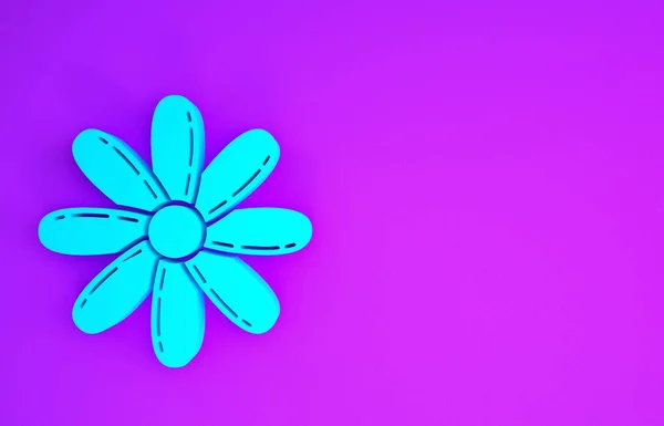 Blaue Blume Symbol Isoliert Auf Lila Hintergrund Süße Natürliche Nahrung — Stockfoto