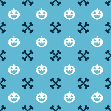 Çapraz Kemikler ve Balkabağı 'nı kusursuz kalıba sokun. Vektör