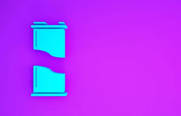 Blaue Limonade Kann Auf Violettem Hintergrund Isoliert Werden Minimalismus Konzept — Stockfoto