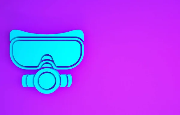 Иконка Синей Водолазки Выделена Фиолетовом Фоне Экстремальный Спорт Спортивное Оборудование — стоковое фото