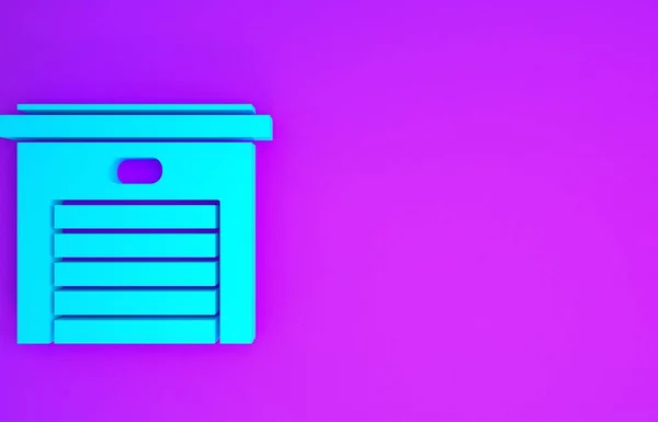 Синий Значок Фиолетовом Фоне Концепция Минимализма Рендеринг — стоковое фото
