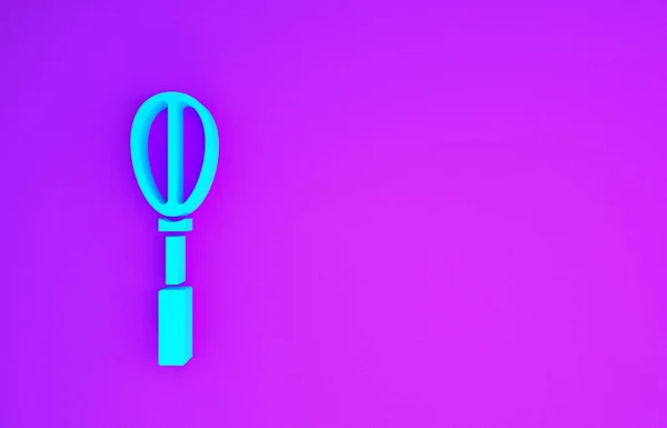 Иконка Голубого Китча Выделена Фиолетовом Фоне Кухонная Утварь Яйцебиение Прибор — стоковое фото