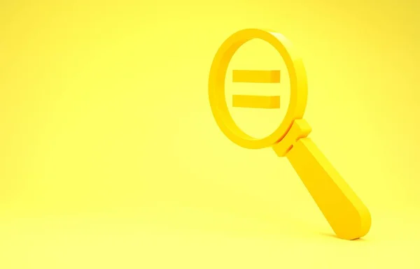 Icono Cálculo Amarillo Aislado Sobre Fondo Amarillo Concepto Minimalista Ilustración — Foto de Stock