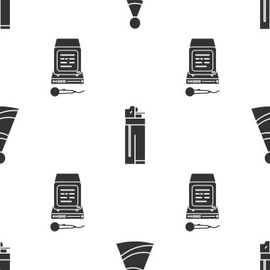 Parti şapkası, Lighter ve Karaoke 'yi kusursuz düzende ayarlayın. Vektör