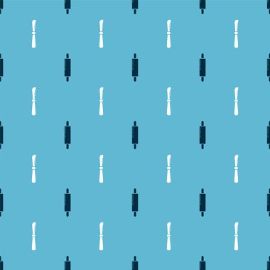 Rolling Pin ve Bıçak 'ı kusursuz desene ayarlayın. Vektör