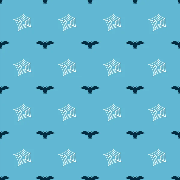 Set Flying bat and Spider web on seamless pattern. Vector — Stock Illustration Set Flying Bat Spider Web Seamless Pattern Vector Royalty Free Stock Illustrations