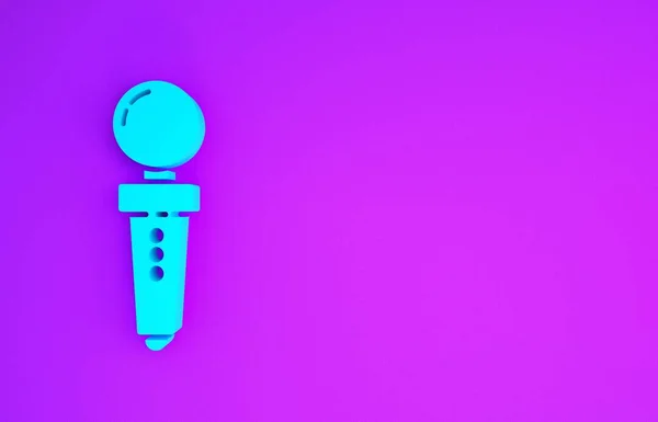 Синій Джойстик Значка Аркадної Машини Ізольовано Фіолетовому Фоні Джойстик Геймпад — стокове фото